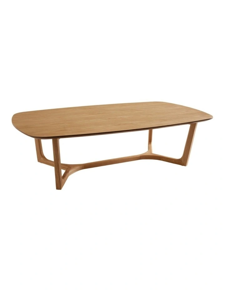 Arlo Curved Edge Oval Wood Coffee Table image 2