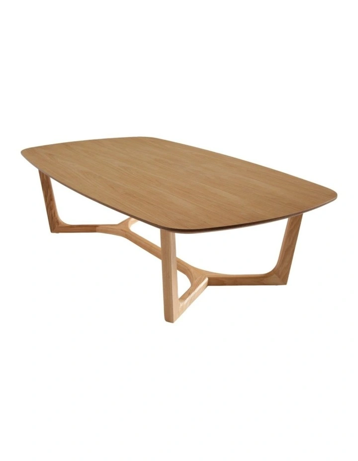 Arlo Curved Edge Oval Wood Coffee Table image 3