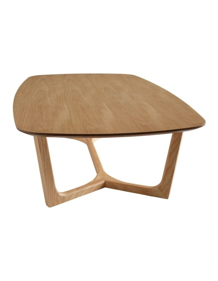 Arlo Curved Edge Oval Wood Coffee Table image 4