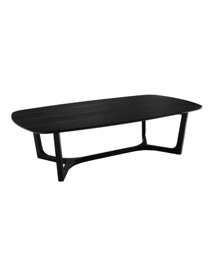 Arlo Curved Edge Oval Wood Coffee Table image 2