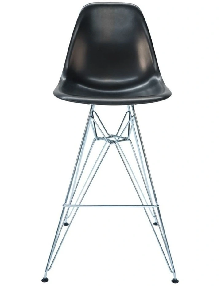 Replica Eames DSR Stool, Plastic & Chrome image 1