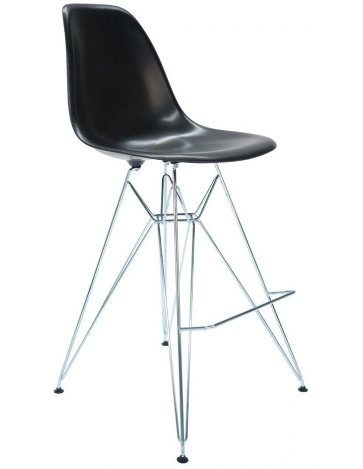Replica Eames DSR Stool, Plastic & Chrome image 2
