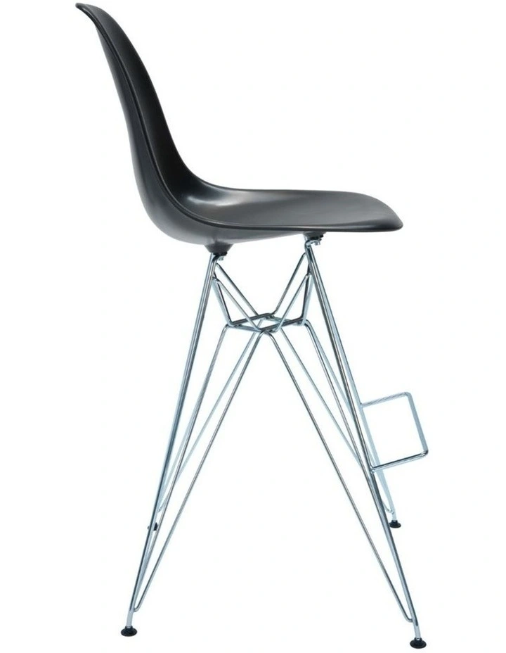 Replica Eames DSR Stool, Plastic & Chrome image 3