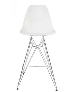 Replica Eames DSR Stool, Plastic & Chrome
