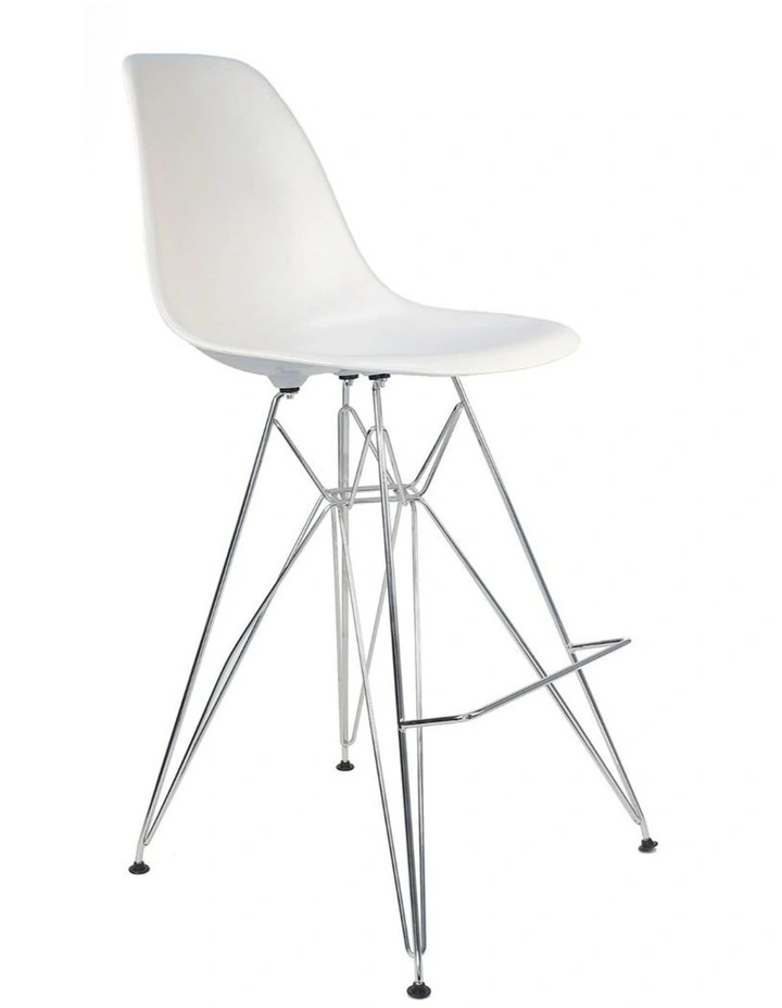 Replica Eames DSR Stool, Plastic & Chrome image 2