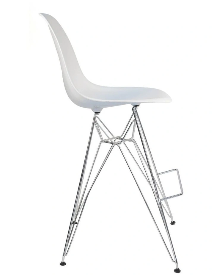 Replica Eames DSR Stool, Plastic & Chrome image 4