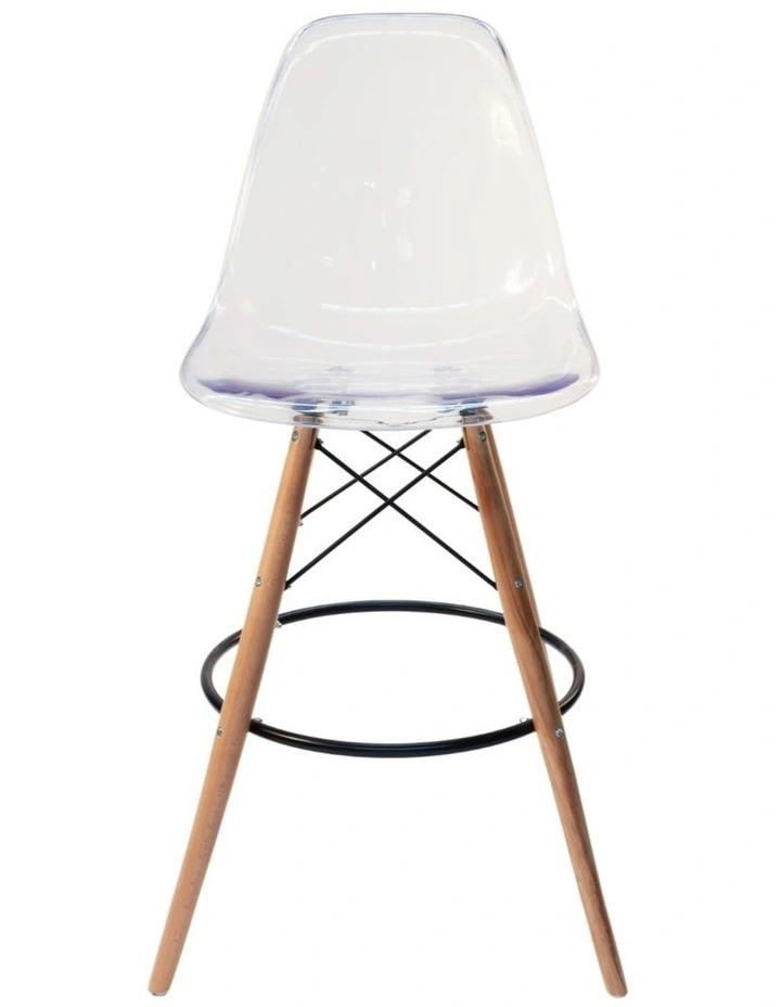 Replica Eames DSW Stool, Clear & Natural image 2