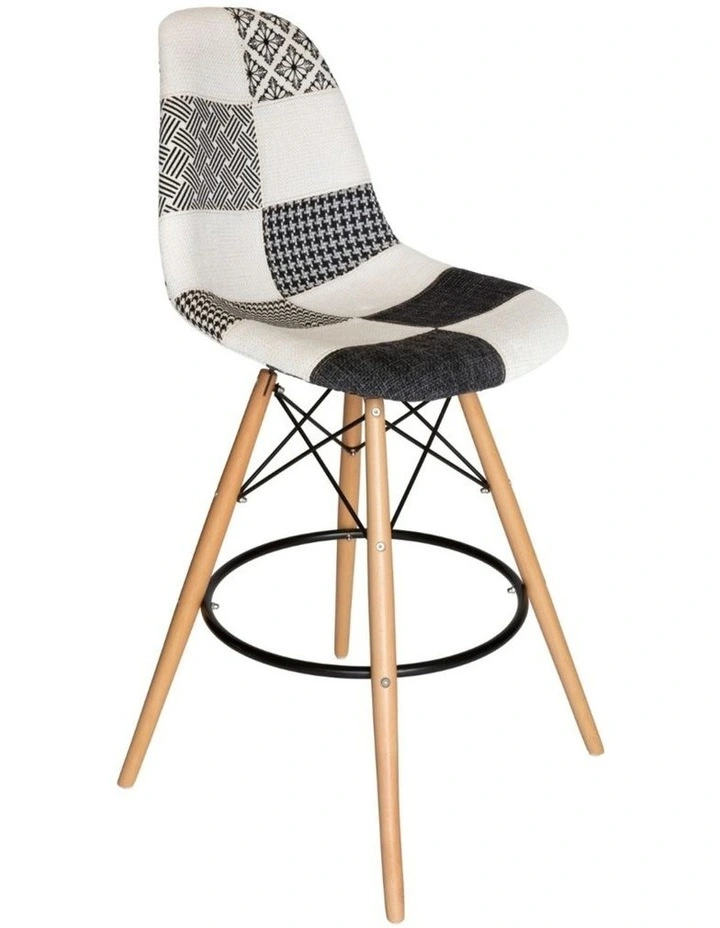 Replica Eames DSW Stool, Fabric & Natural image 2