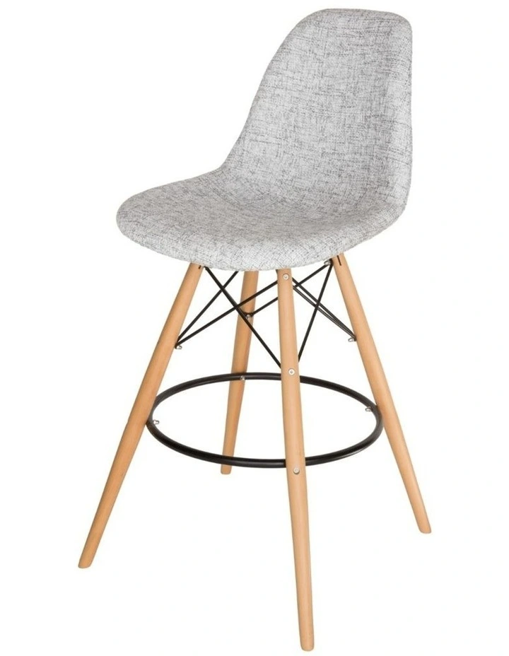 Replica Eames DSW Stool, Fabric & Natural image 2