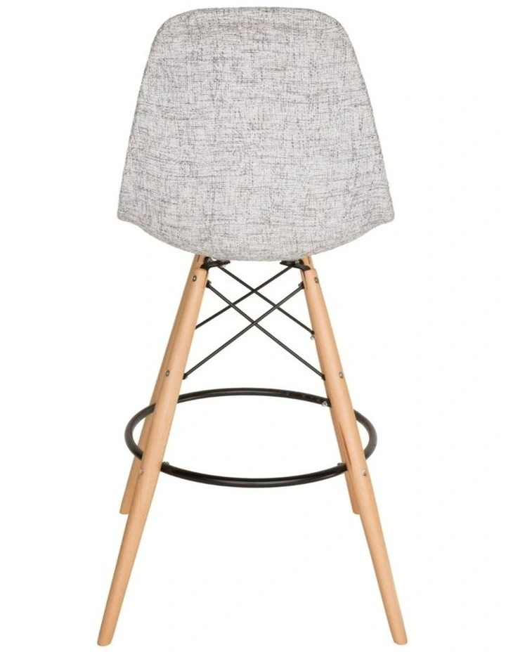 Replica Eames DSW Stool, Fabric & Natural image 4