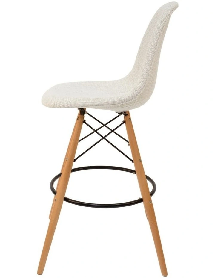 Replica Eames DSW Stool, Fabric & Natural image 3