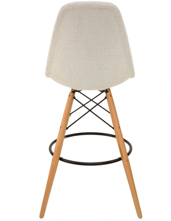 Replica Eames DSW Stool, Fabric & Natural image 4