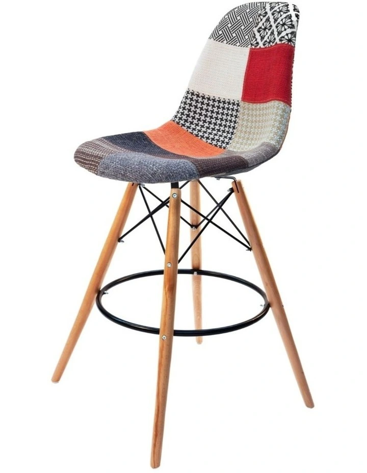 Replica Eames DSW Stool, Fabric & Natural image 2