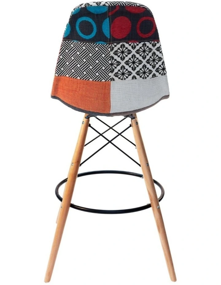 Replica Eames DSW Stool, Fabric & Natural image 4