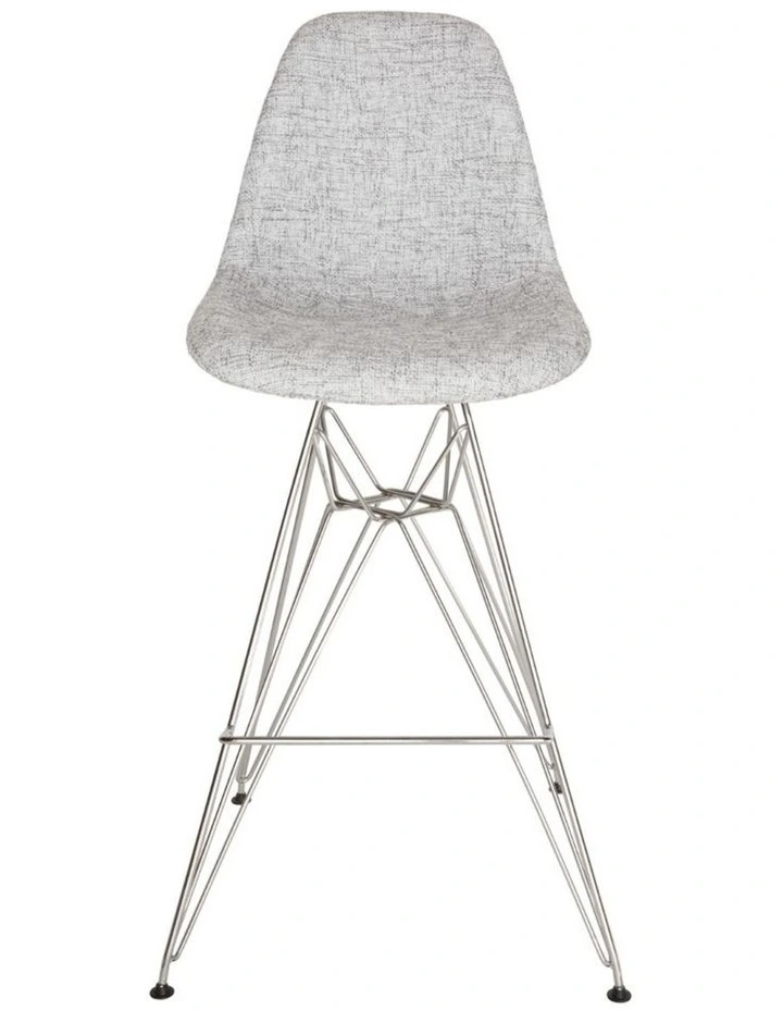 Replica Eames DSR Stool, Fabric & Chrome image 1
