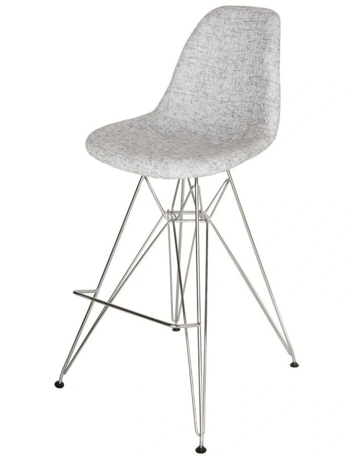 Replica Eames DSR Stool, Fabric & Chrome image 2