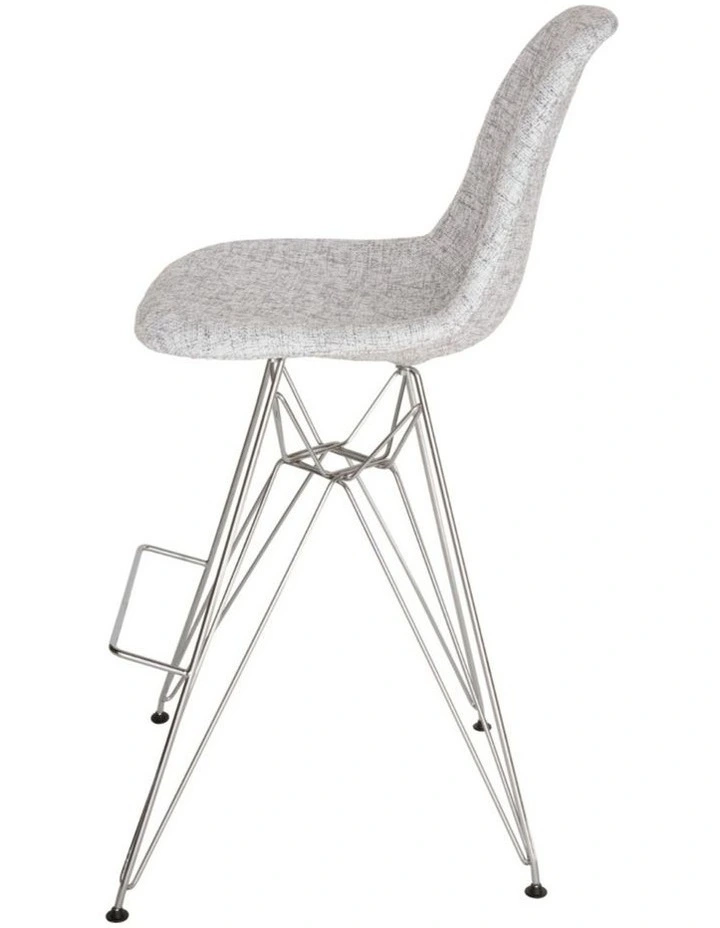 Replica Eames DSR Stool, Fabric & Chrome image 3