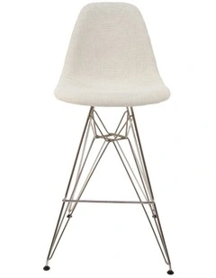 Replica Eames DSR Stool, Fabric & Chrome