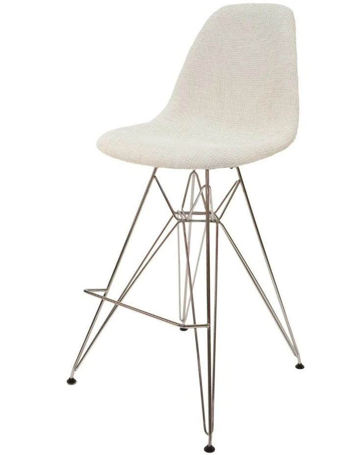 Replica Eames DSR Stool, Fabric & Chrome image 2