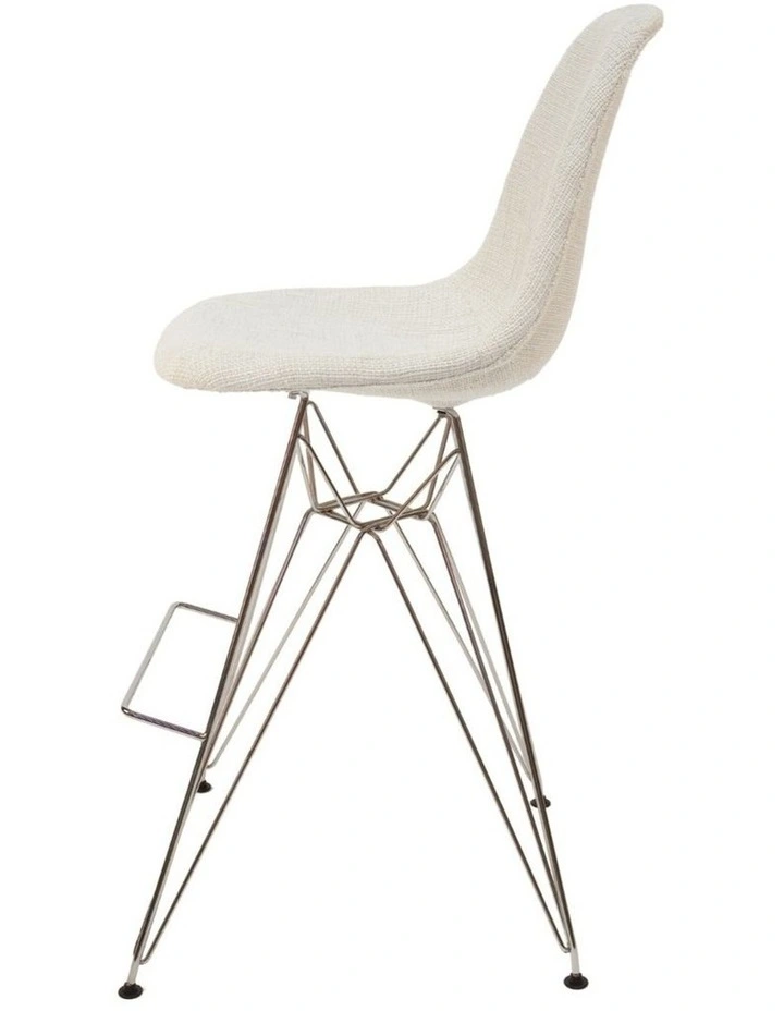 Replica Eames DSR Stool, Fabric & Chrome image 3