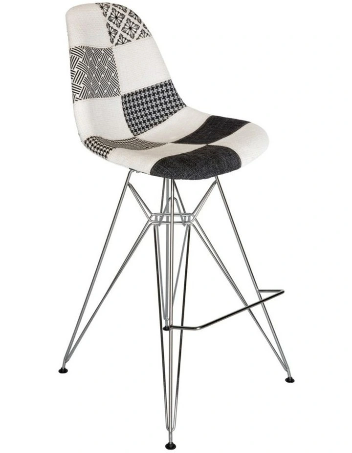 Replica Eames DSR Stool, Fabric & Chrome image 2
