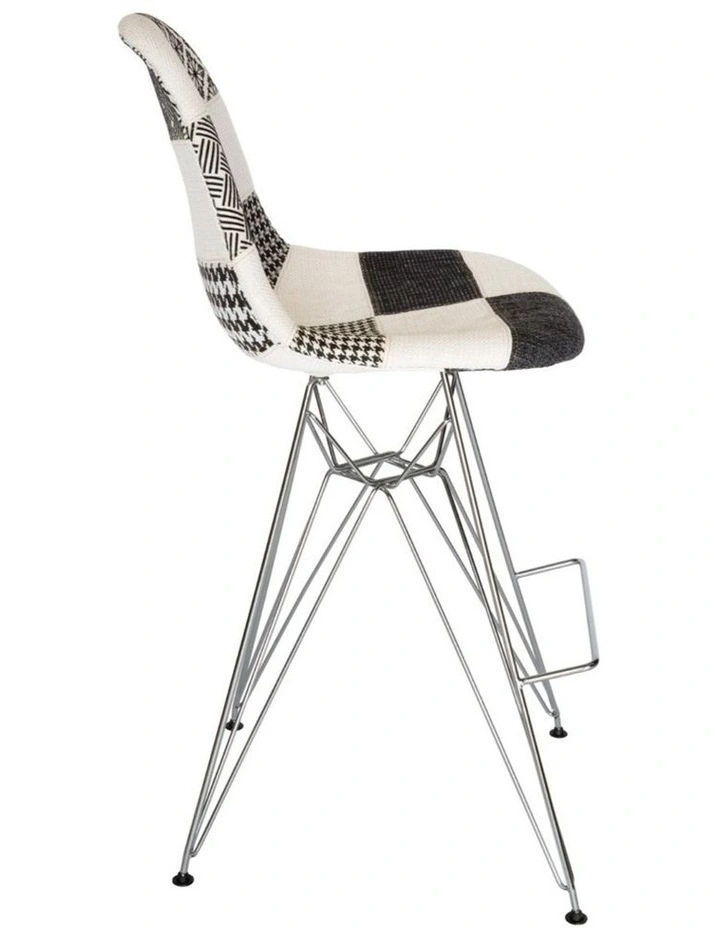 Replica Eames DSR Stool, Fabric & Chrome image 3