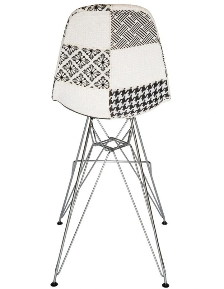 Replica Eames DSR Stool, Fabric & Chrome image 4