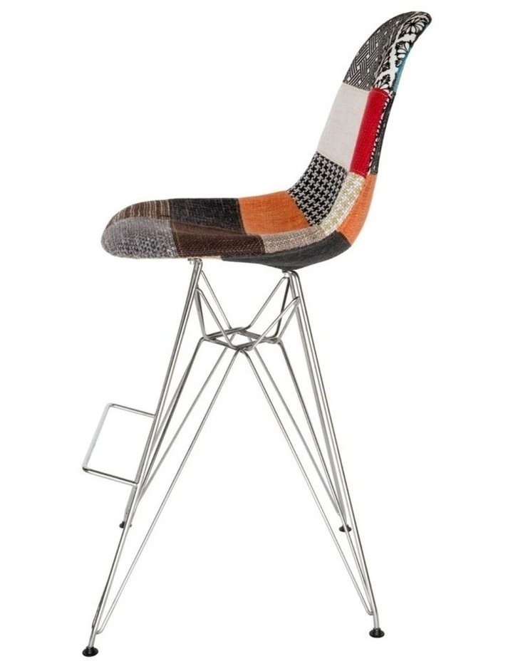 Replica Eames DSR Stool, Fabric & Chrome image 3