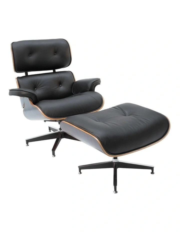 Replica Eames Lounge Chair, 4 Star Ottoman image 1