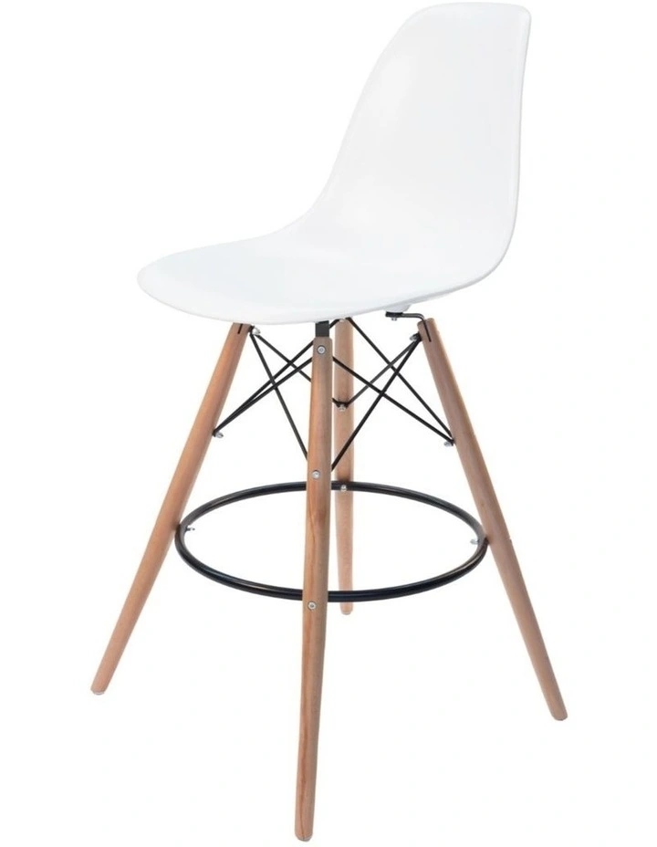 Replica Eames DSW Stool, Plastic & Natural image 2