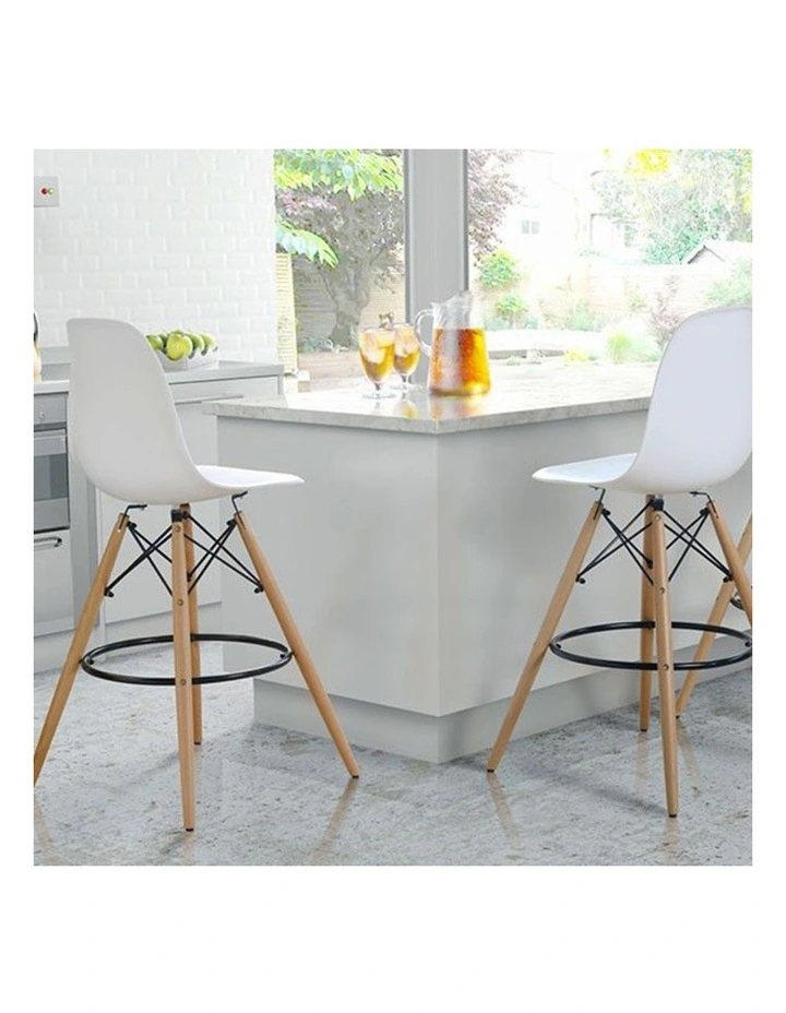 Replica Eames DSW Stool, Plastic & Natural image 3