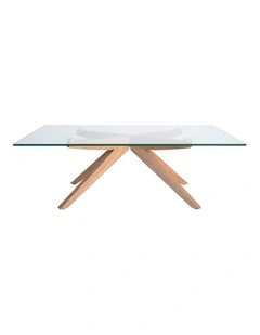 Amber Collection, Rectangular Glass Coffee Table