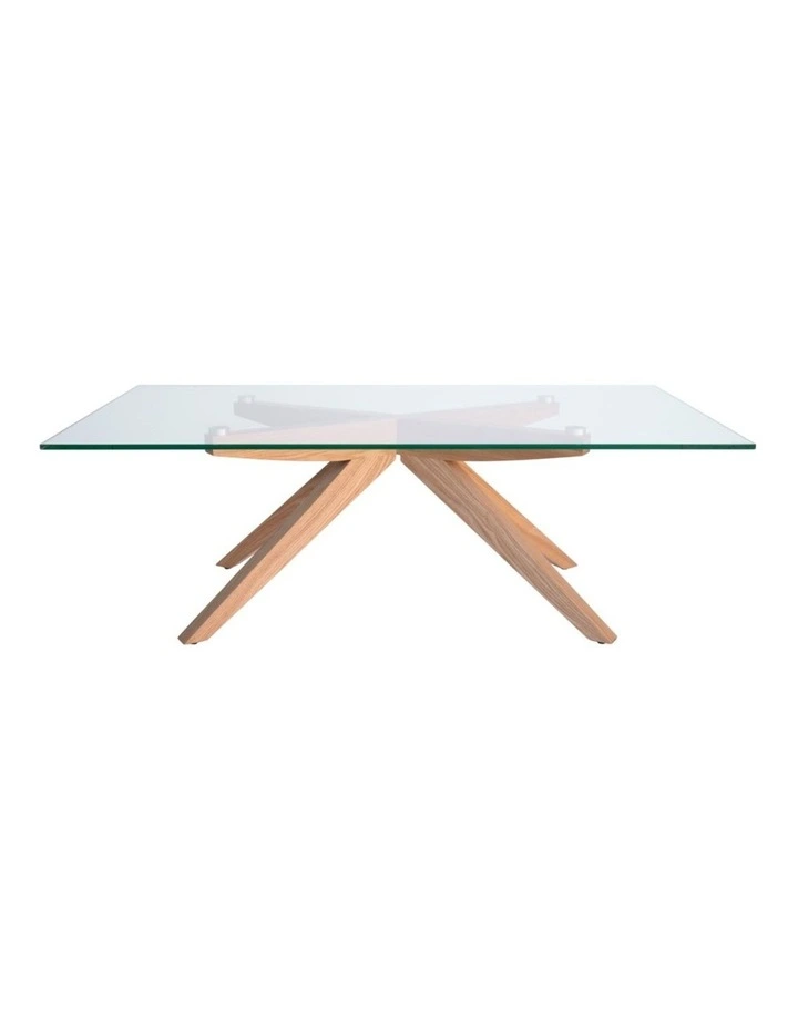 Amber Collection, Rectangular Glass Coffee Table image 1