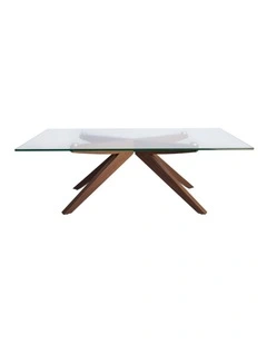 Amber Collection, Rectangular Glass Coffee Table