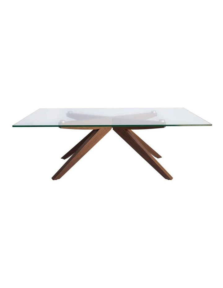 Amber Collection, Rectangular Glass Coffee Table image 1