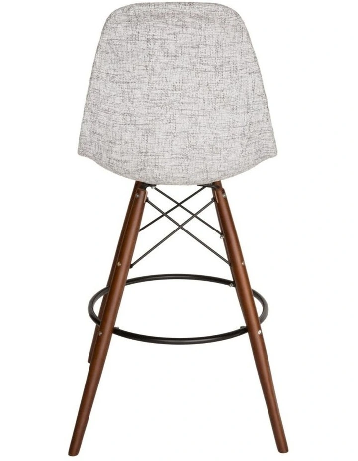 Replica Eames DSW Stool, Fabric & Walnut image 4
