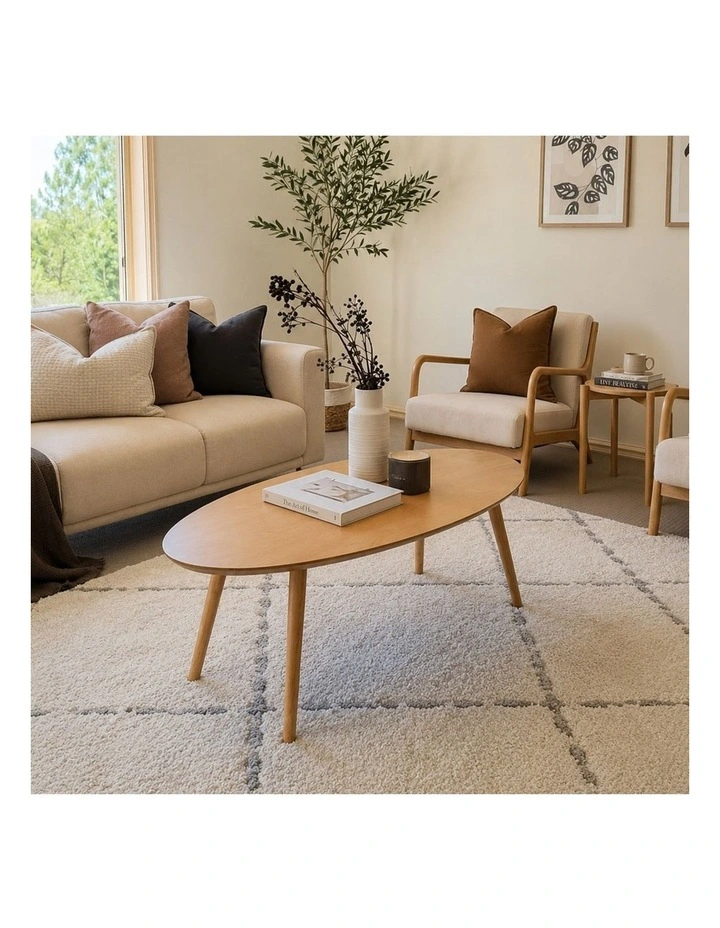 Stockholm Oval Wood Coffee Table image 4