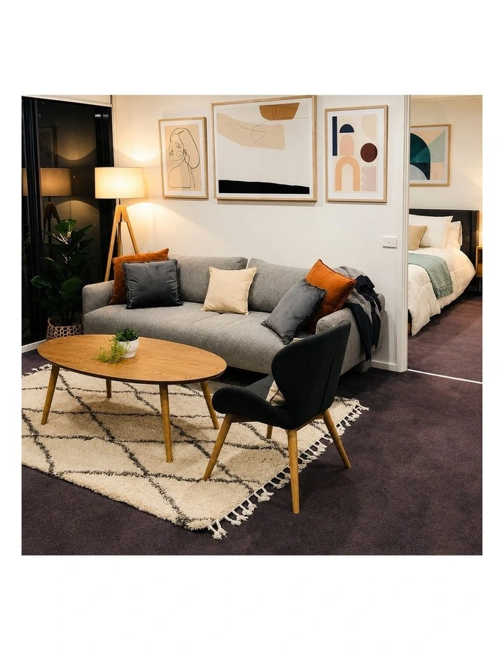 Stockholm Oval Wood Coffee Table image 5