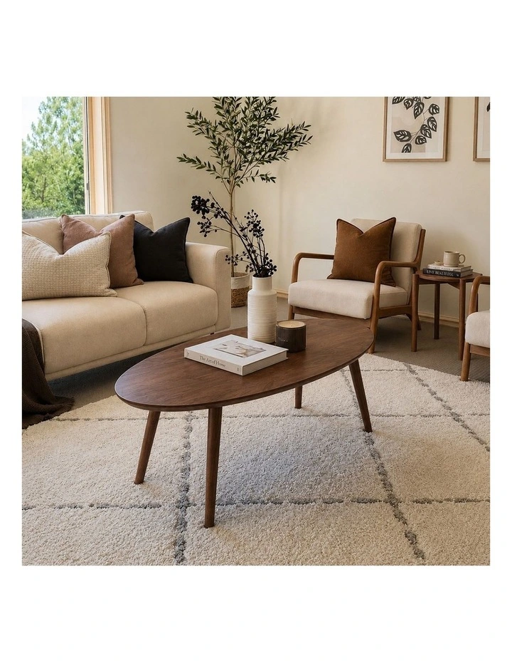 Stockholm Oval Wood Coffee Table image 4