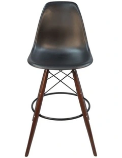 Replica Eames DSW Stool, Plastic & Walnut