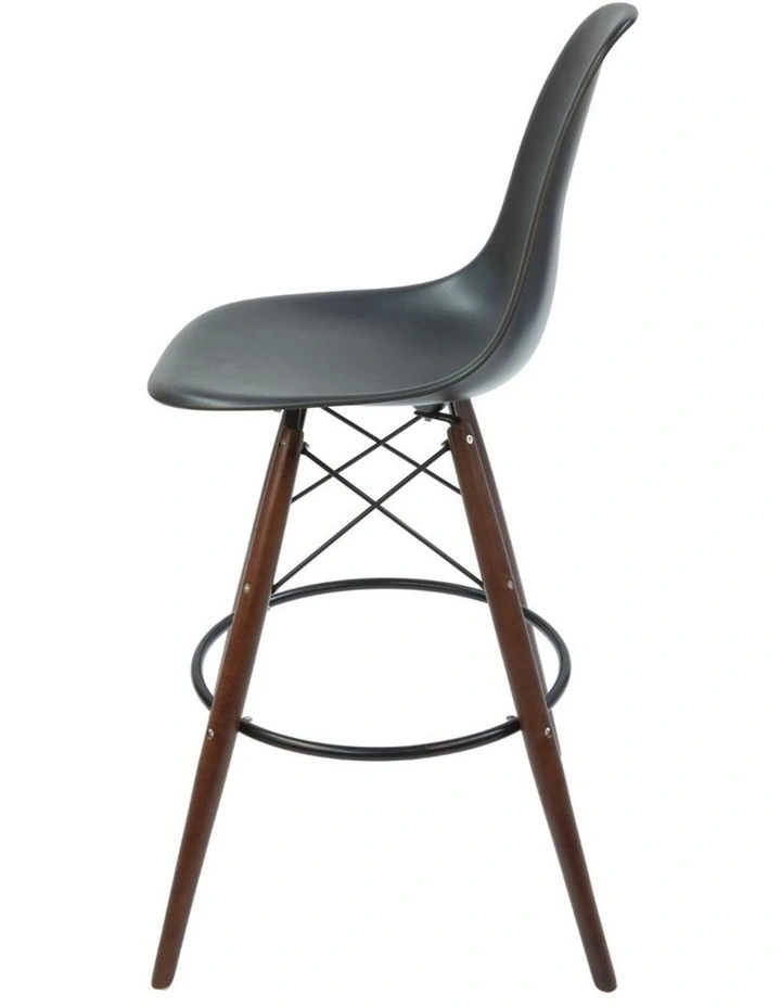 Replica Eames DSW Stool, Plastic & Walnut image 3