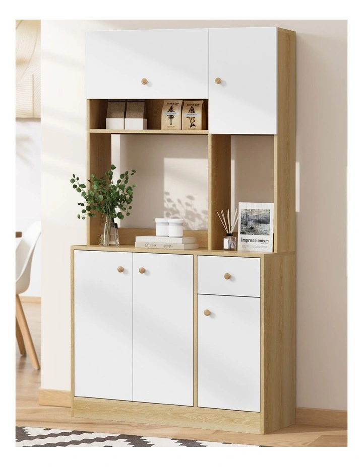 Oikiture Buffet Sideboard Storage Cabinet Kitchen Pantry Cupboard image 4