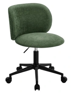 Oikiture Office Chair Armless Mid Back Swivel Ergonomic Chair Wheels Green
