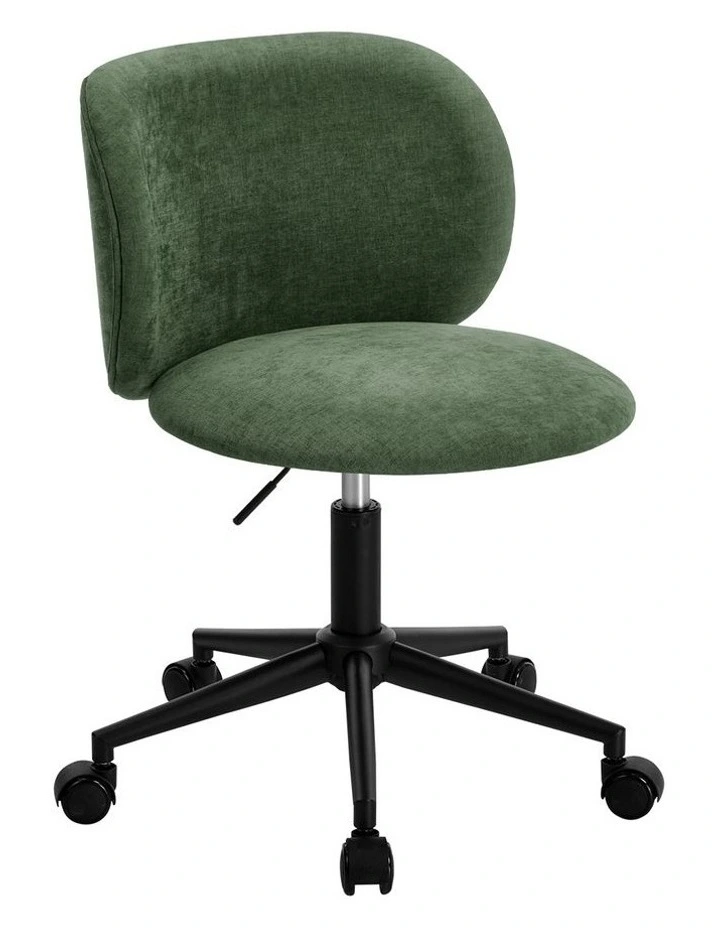 Oikiture Office Chair Armless Mid Back Swivel Ergonomic Chair Wheels Green image 1