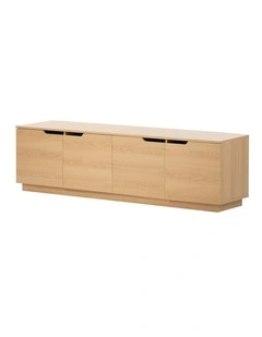 Oikiture TV Cabinet Entertainment Unit Stand Wooden Storage Shelf 180cm