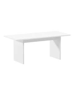 Oikiture 180cm Dining Table Rectangular Kitchen Dining Table Timber White