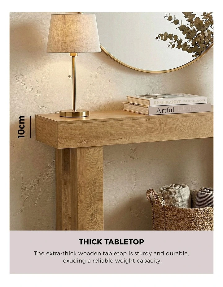 Oikiture Console Table Hallway Narrow Sofa Side Desk Storage Rack Behind image 6