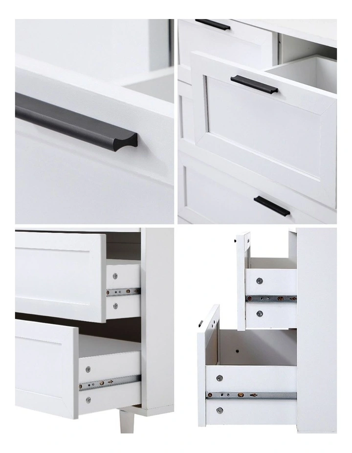 Oikiture 5 Chest of Drawers Dresser Chest Storage Cabinet Tallboy White image 6