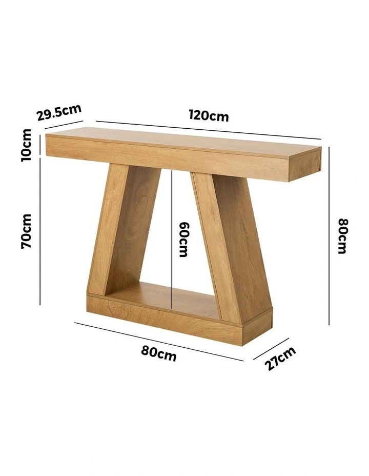 Oikiture Console Table Hallway Narrow Sofa Table Entryway Display Shelf image 3
