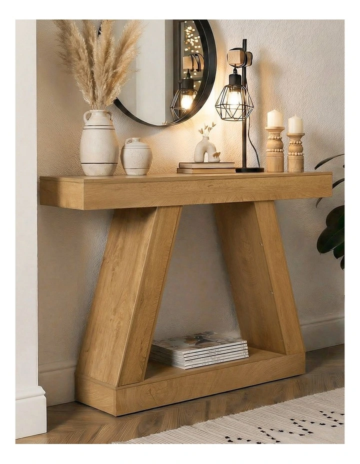Oikiture Console Table Hallway Narrow Sofa Table Entryway Display Shelf image 7